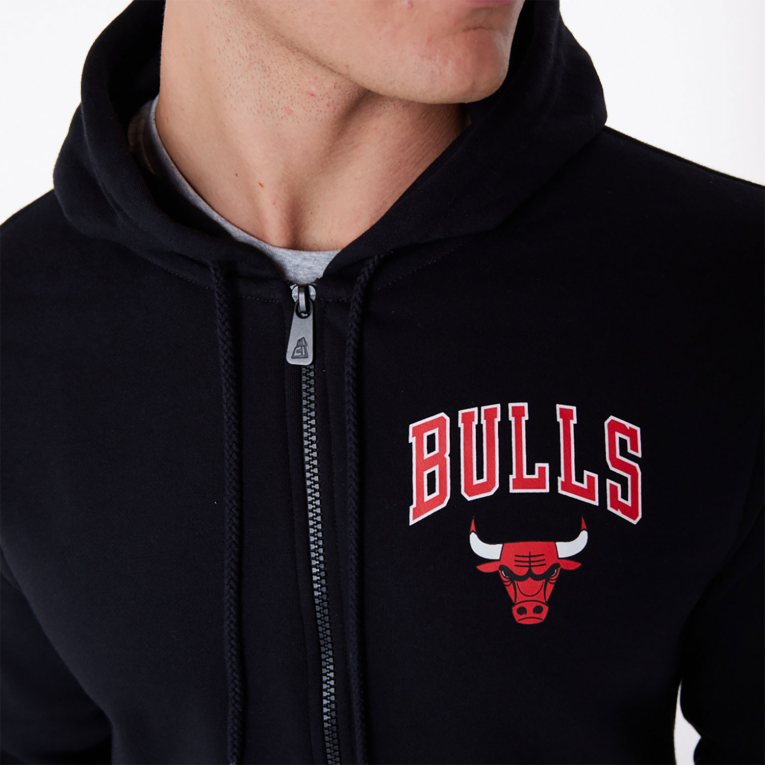 Chicago Bulls NBA Essential Black Full Zip Hoodie