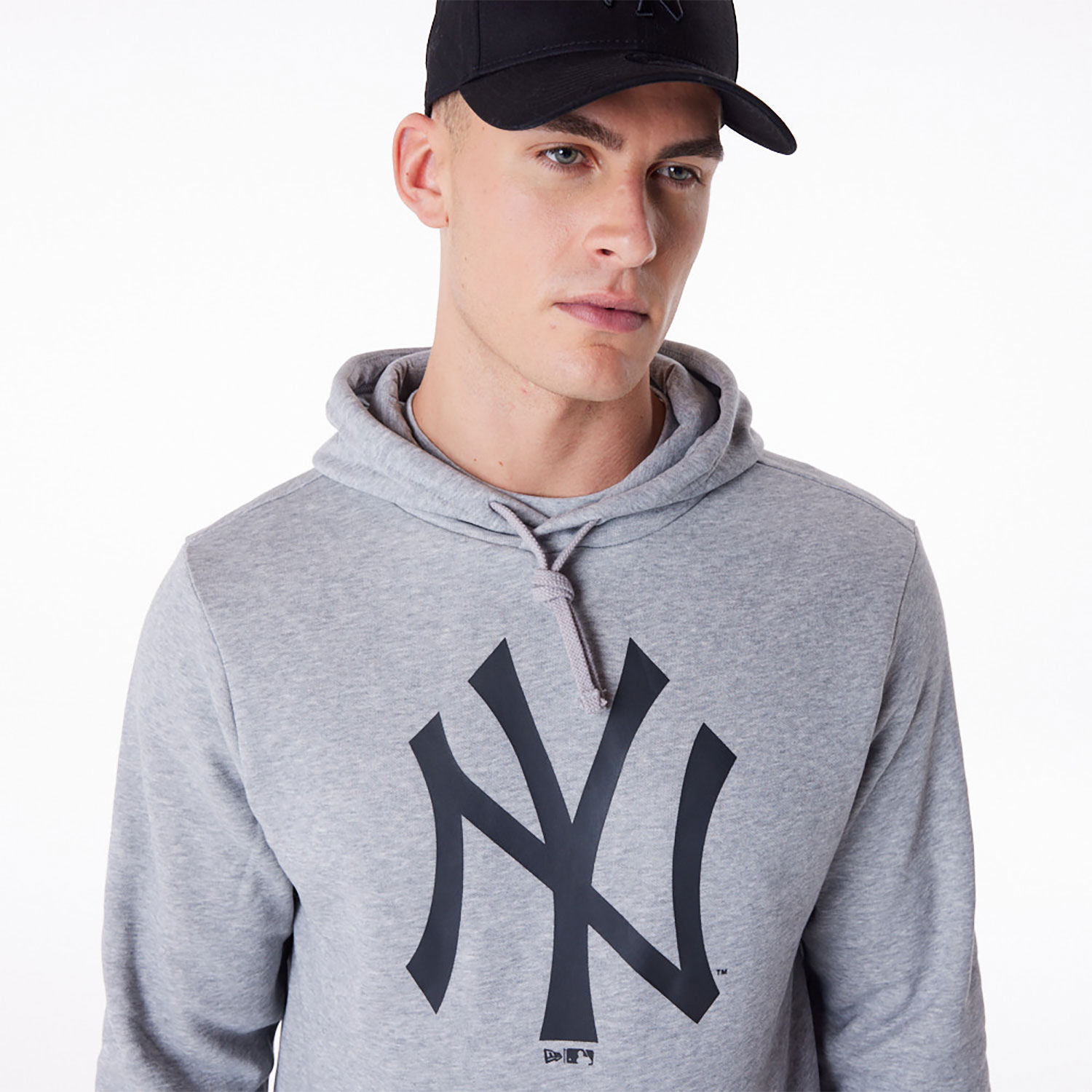 New York Yankees MLB Regular Grey Pullover Hoodie