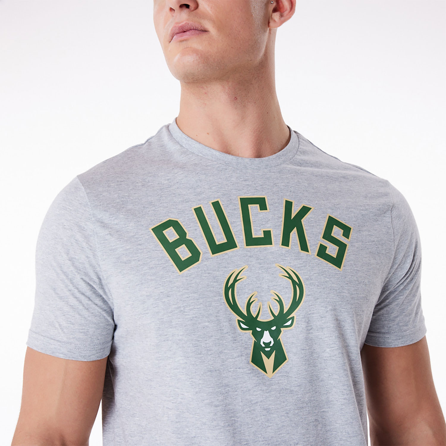 Milwaukee Bucks NBA Regular Grey T-Shirt