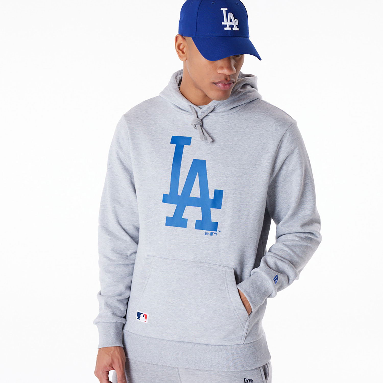LA Dodgers MLB Regular Grey Pullover Hoodie