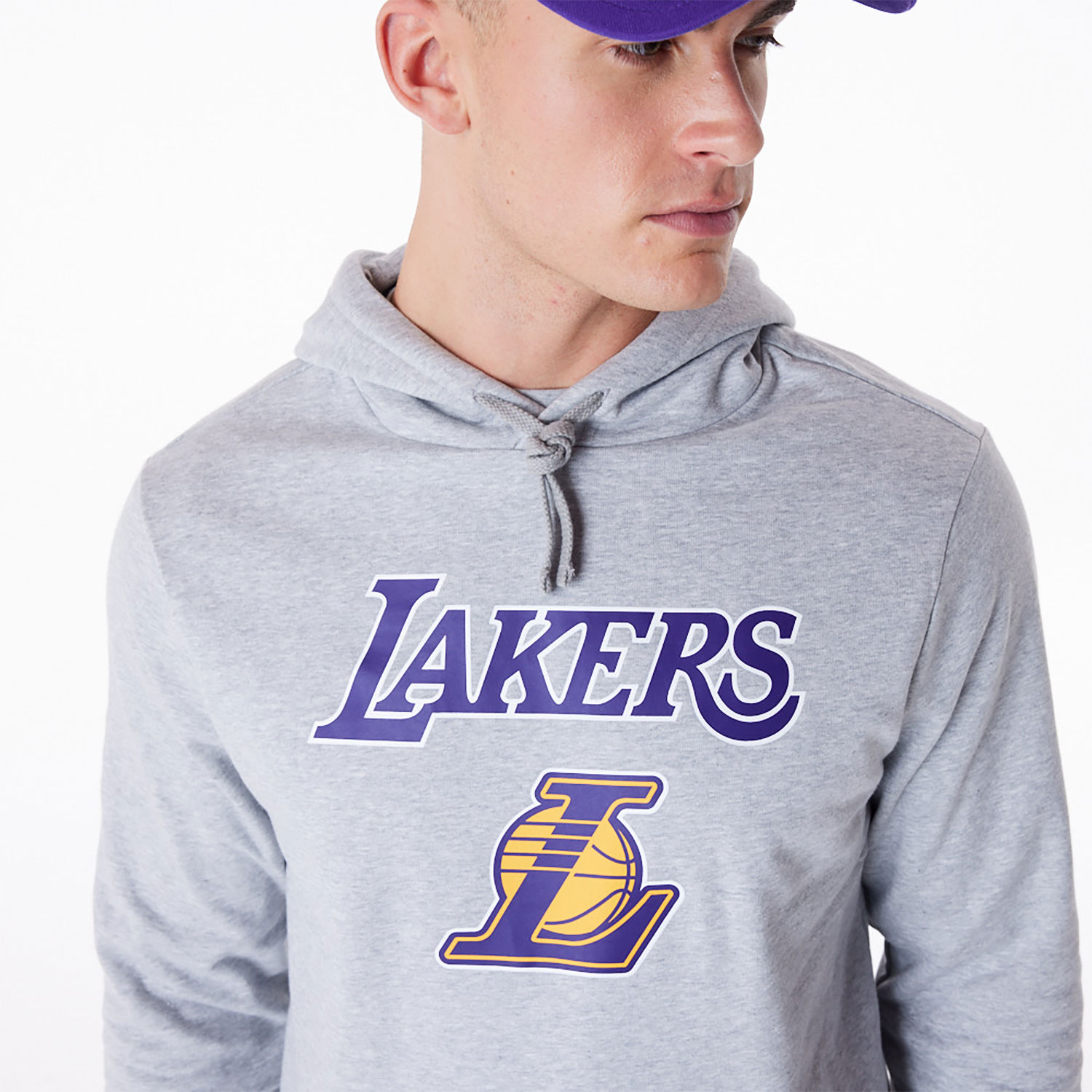 LA Lakers NBA Regular Grey Pullover Hoodie