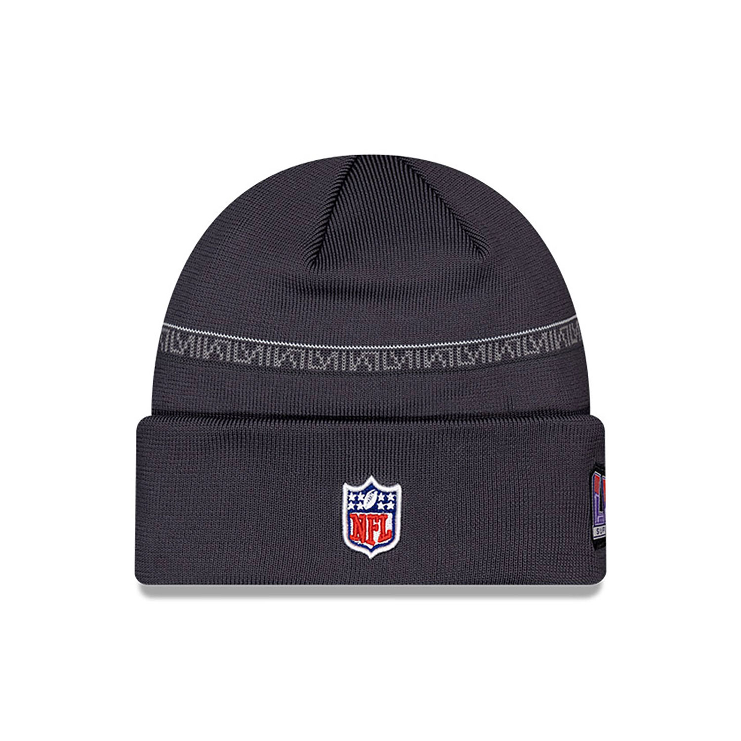 Kansas City Chiefs Super Bowl LVIII Opening Night Dark Grey Cuff Knit Beanie Hat