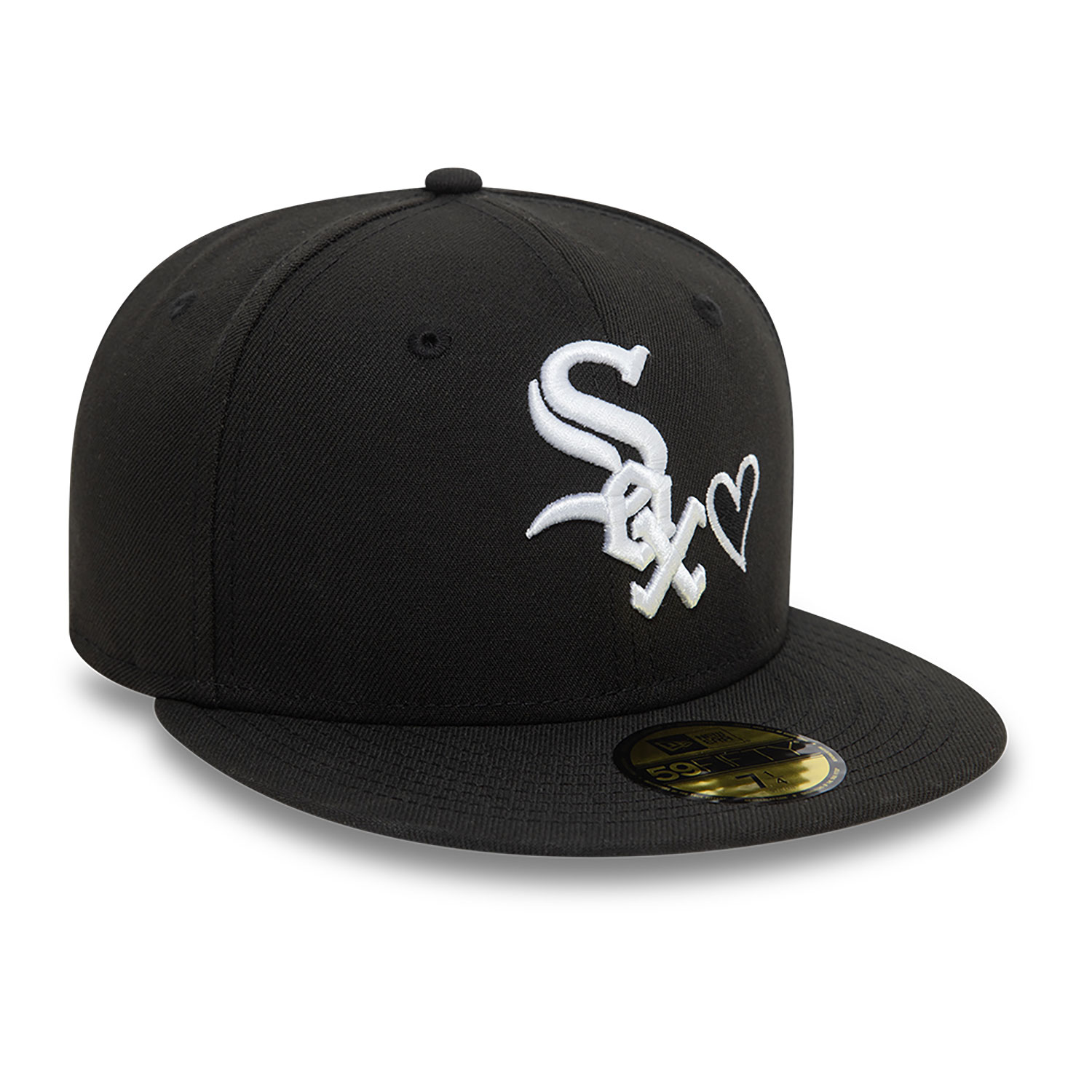Chicago White Sox MLB Team Heart Black 59FIFTY Fitted Cap