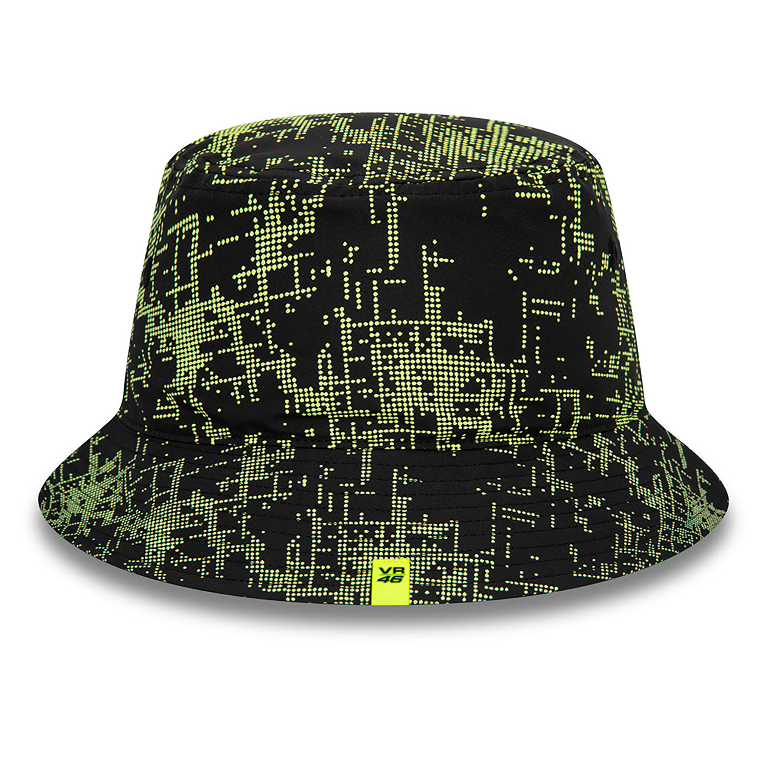 VR46 Poly All Over Print Black Bucket Hat