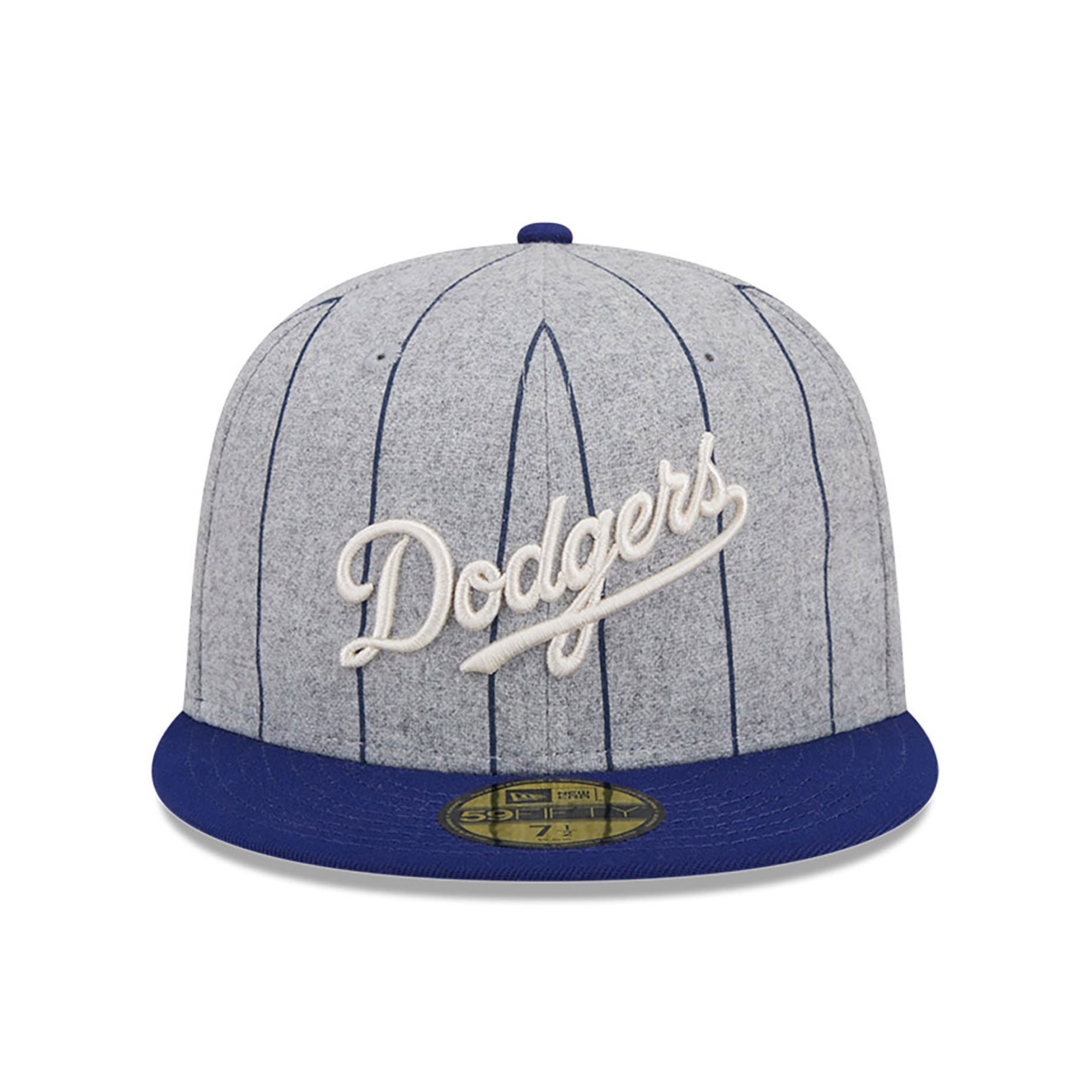 LA Dodgers Heather Pinstripe Grey 59FIFTY Fitted Cap