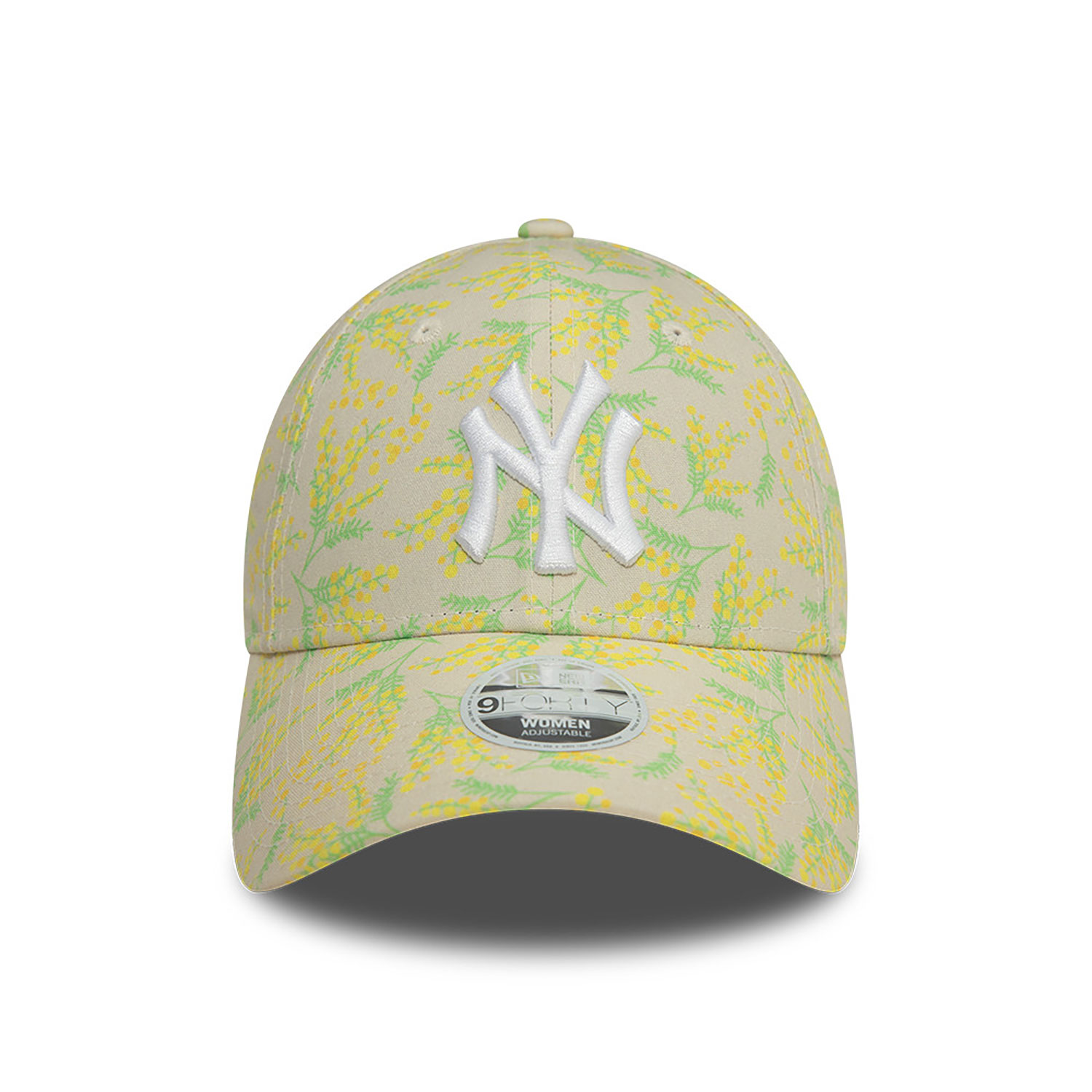 New York Yankees Womens Mimosa All Over Print Light Beige 9FORTY Adjustable Cap