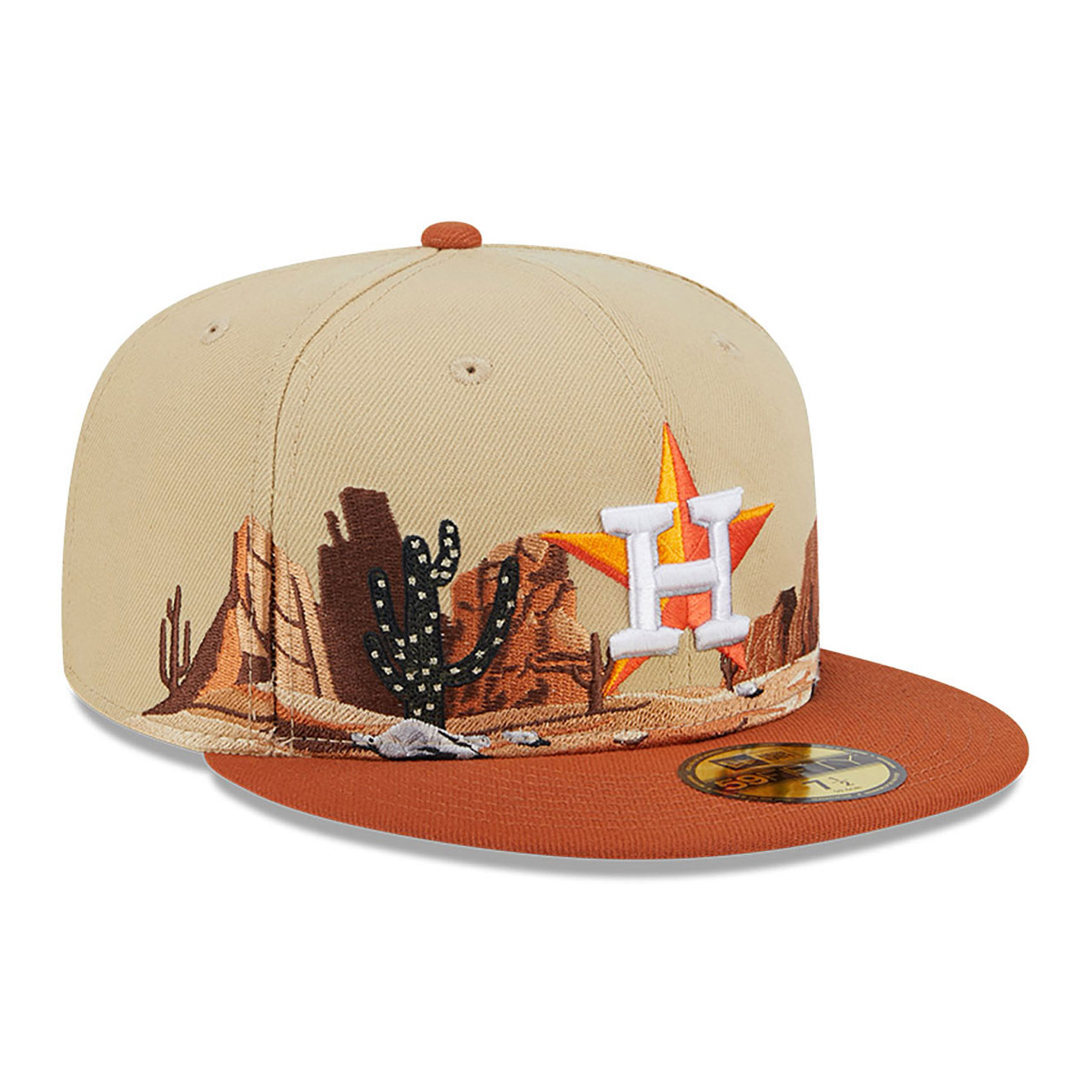 Houston Astros Team Landscape Light Beige 59FIFTY Fitted Cap