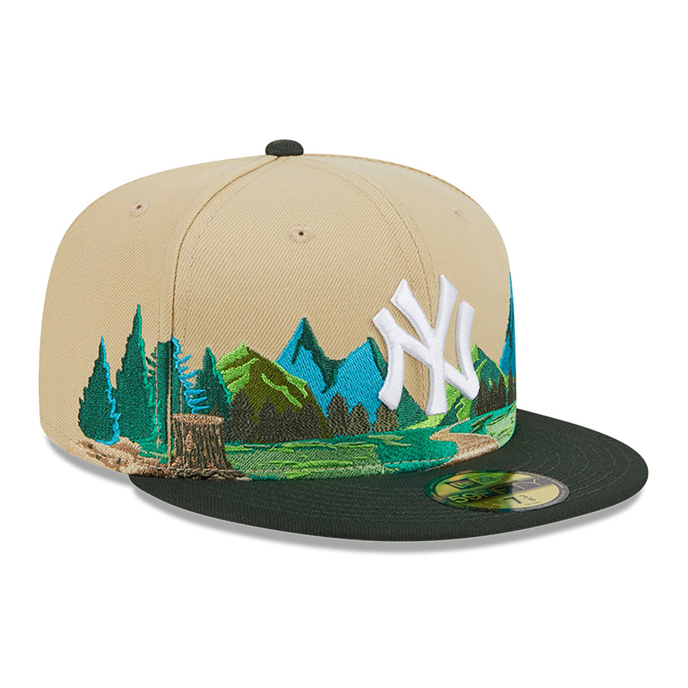 New York Yankees Team Landscape Light Beige 59FIFTY Fitted Cap