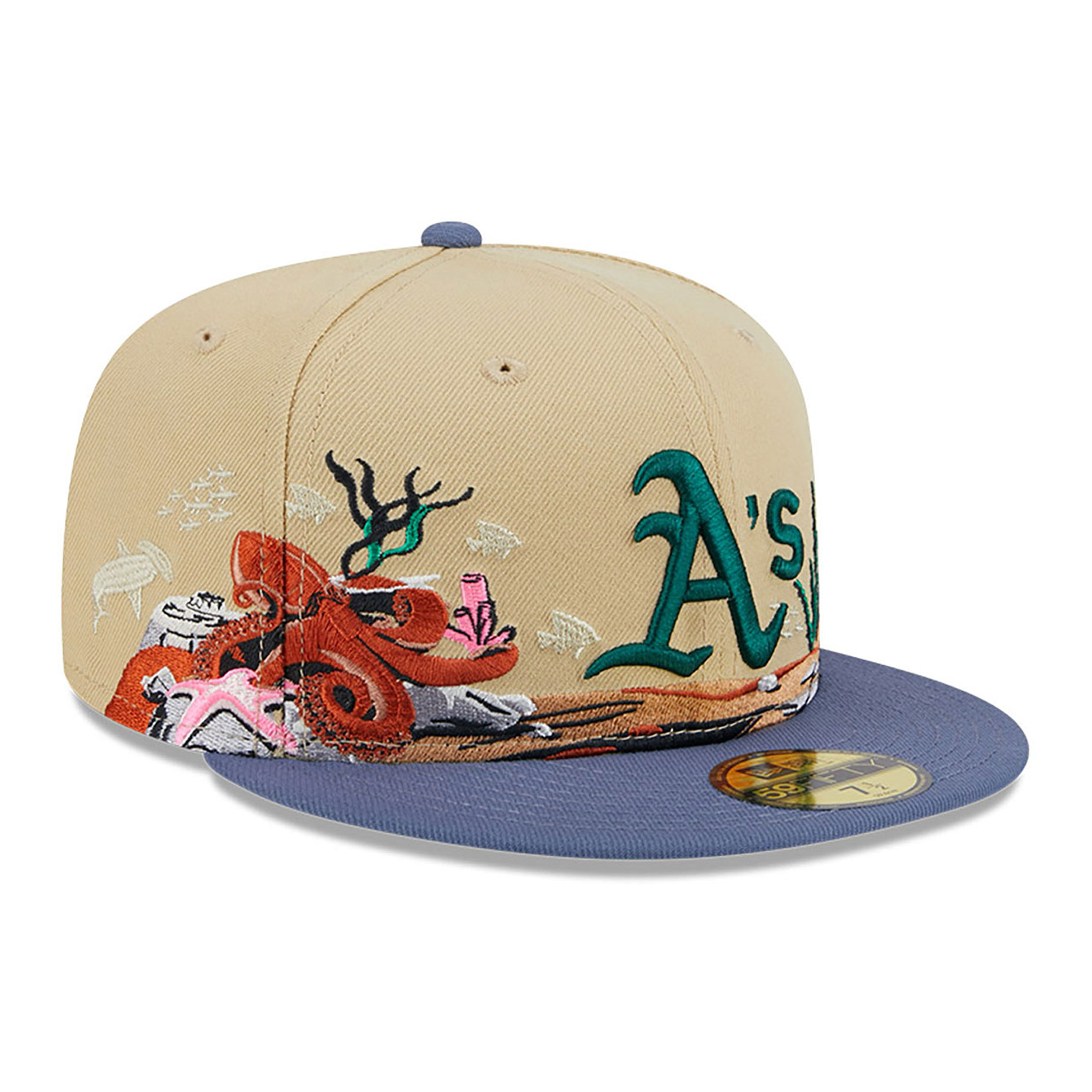 Oakland Athletics Team Landscape Light Beige 59FIFTY Fitted Cap