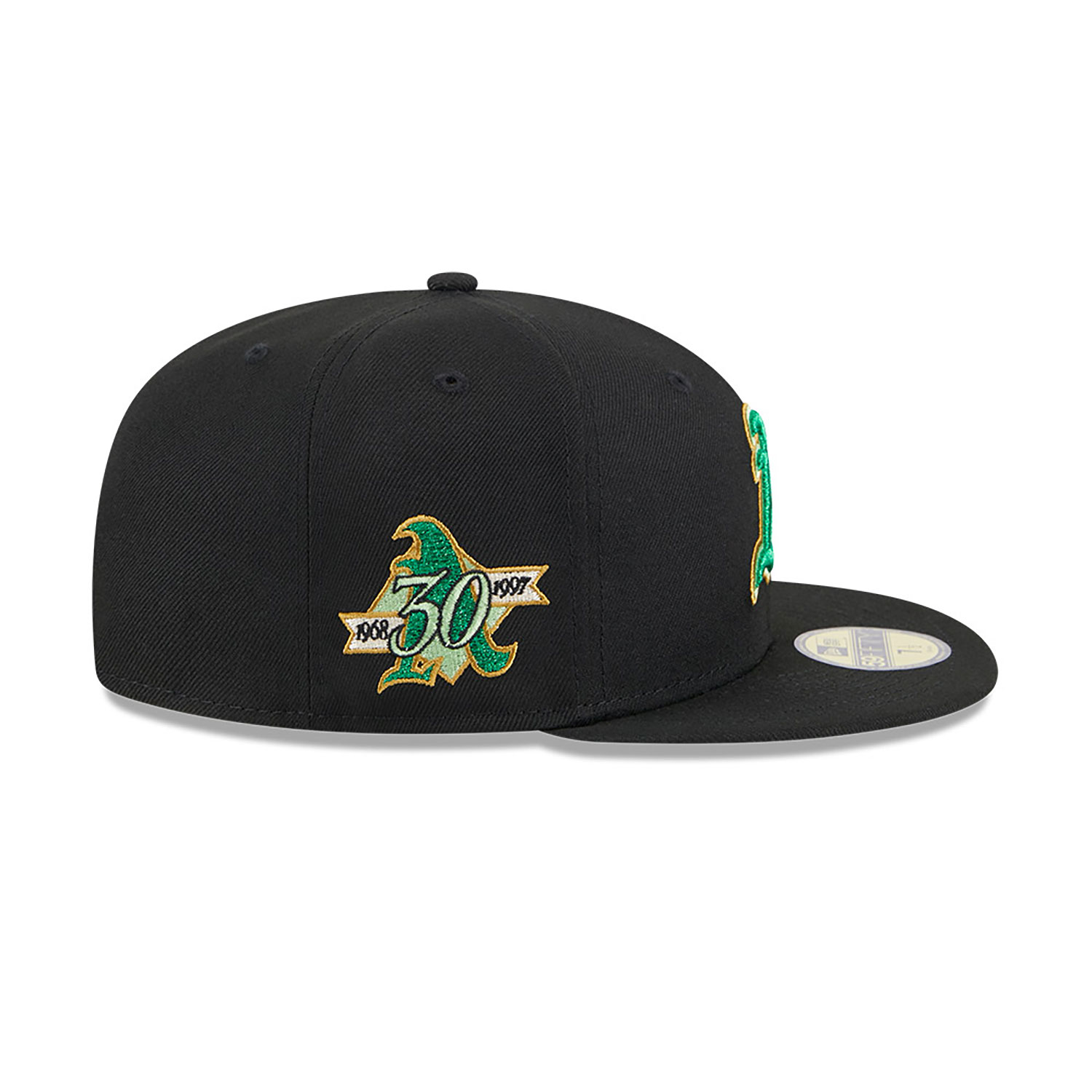 Oakland Athletics Metallic Green Pop Black 59FIFTY Fitted Cap