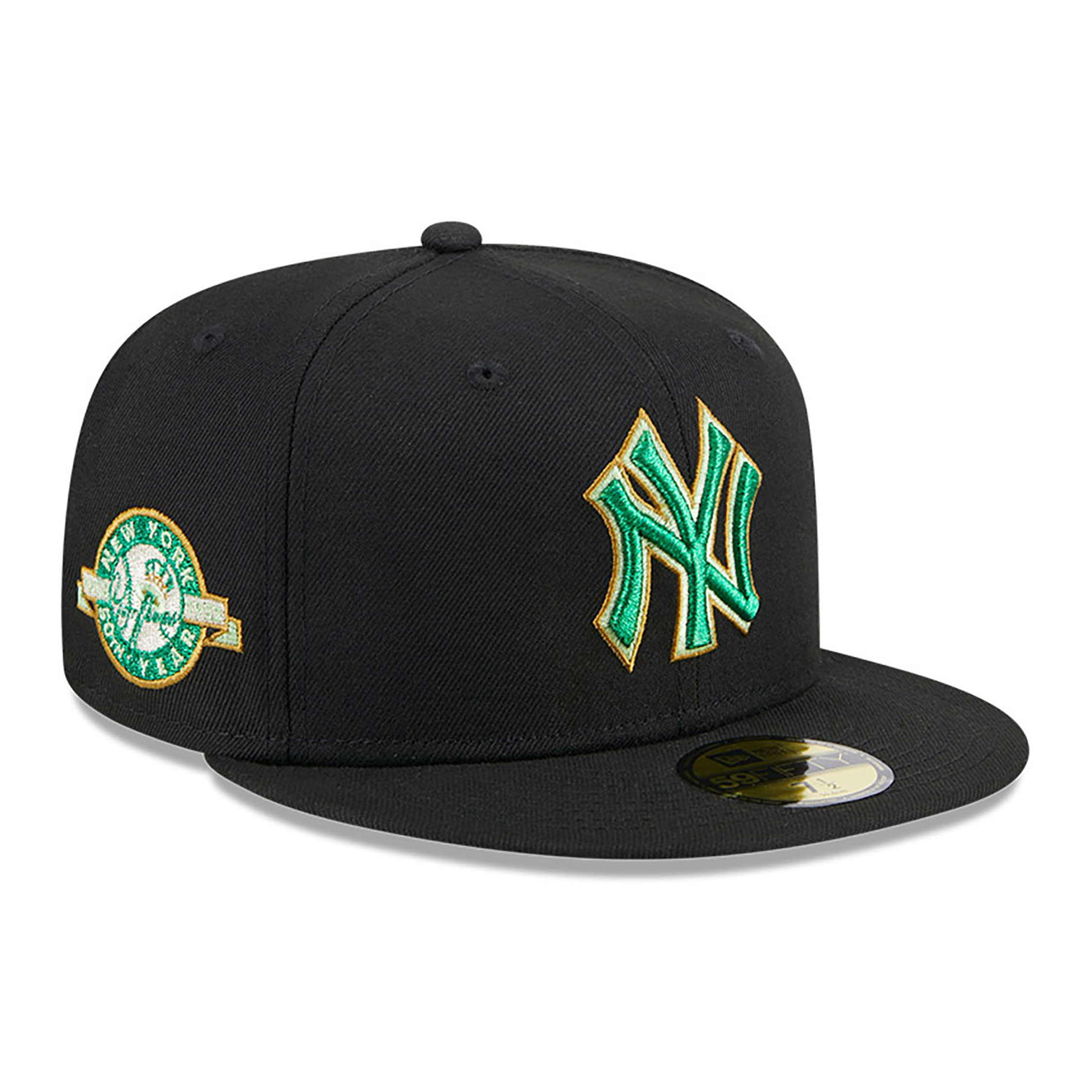 New York Yankees Metallic Green Pop Black 59FIFTY Fitted Cap