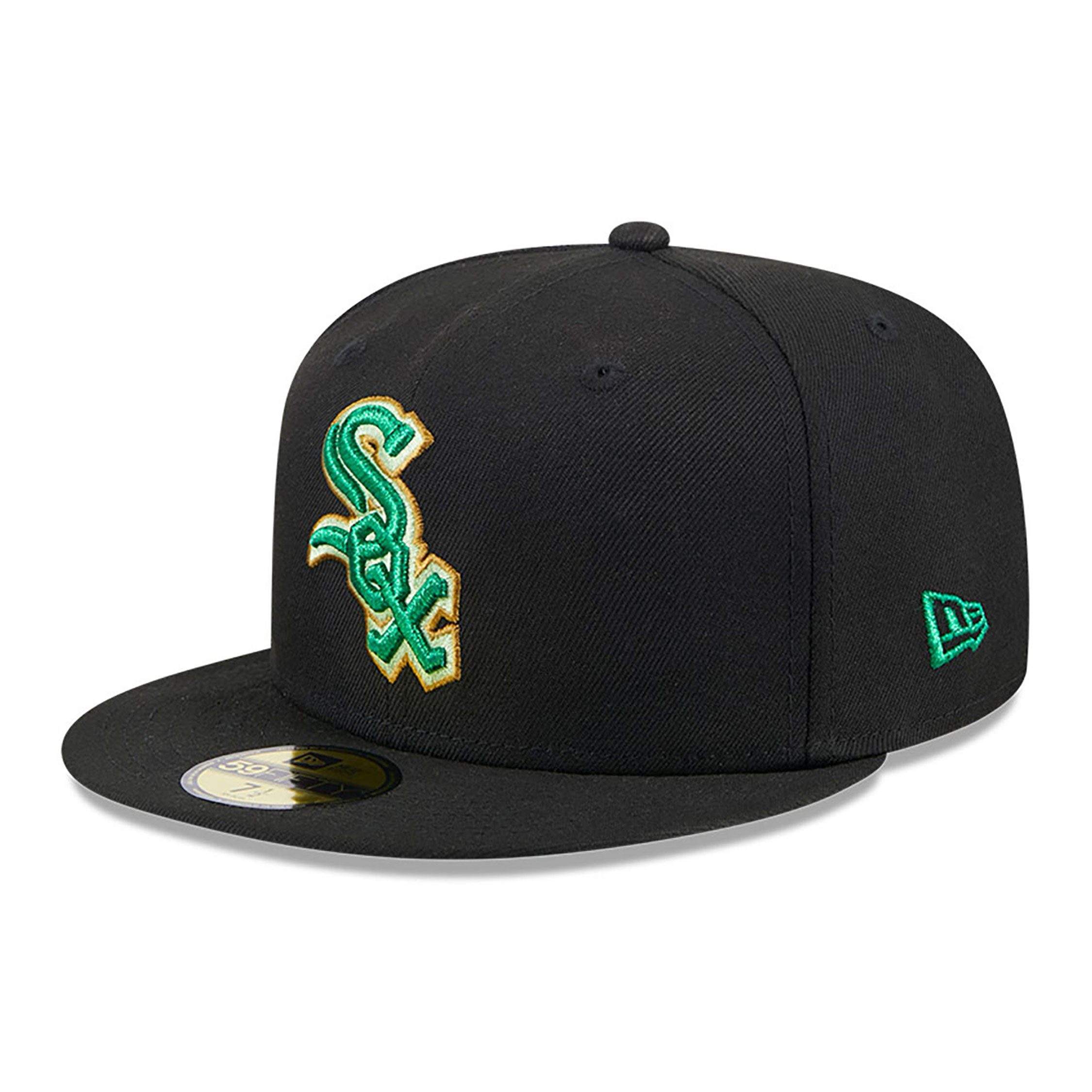 Chicago White Sox Metallic Green Pop Black 59FIFTY Fitted Cap