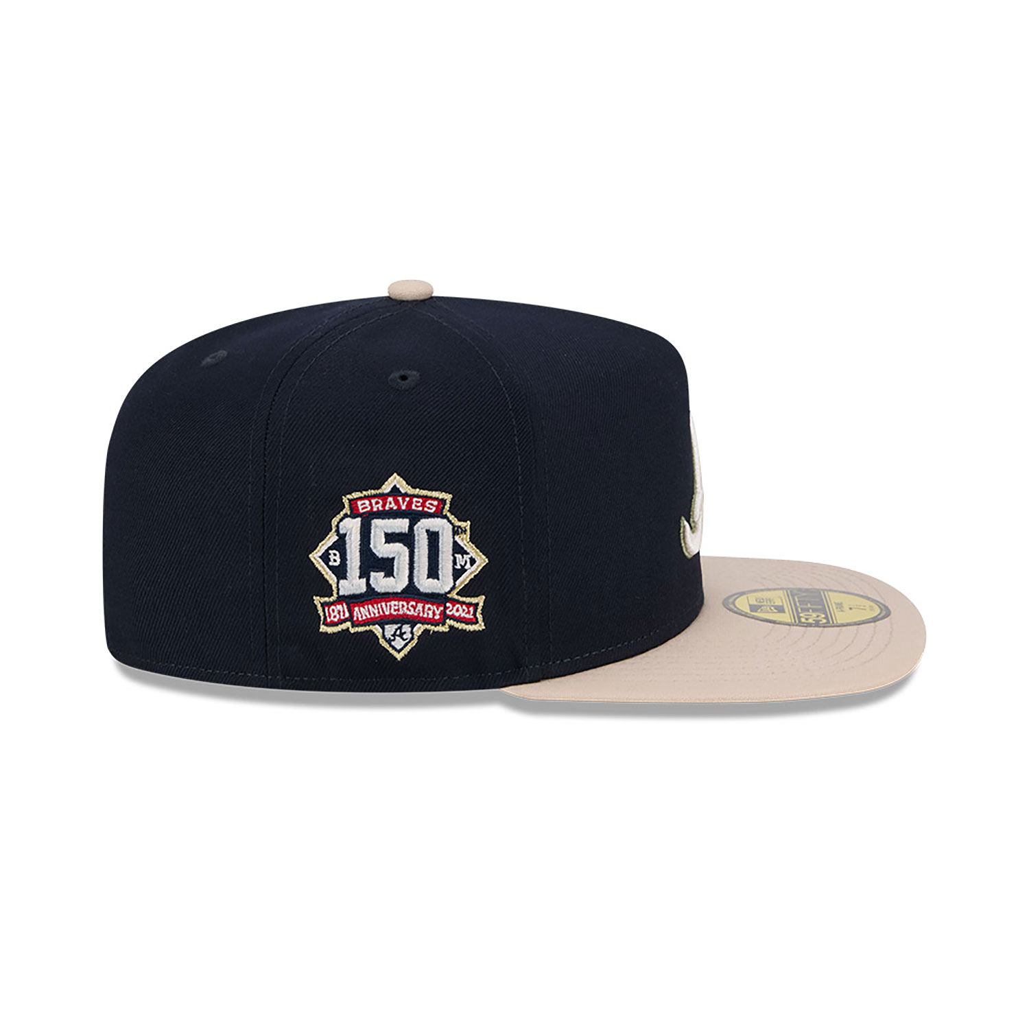 Atlanta Braves Canvas Navy 59FIFTY Fitted A-Frame Cap
