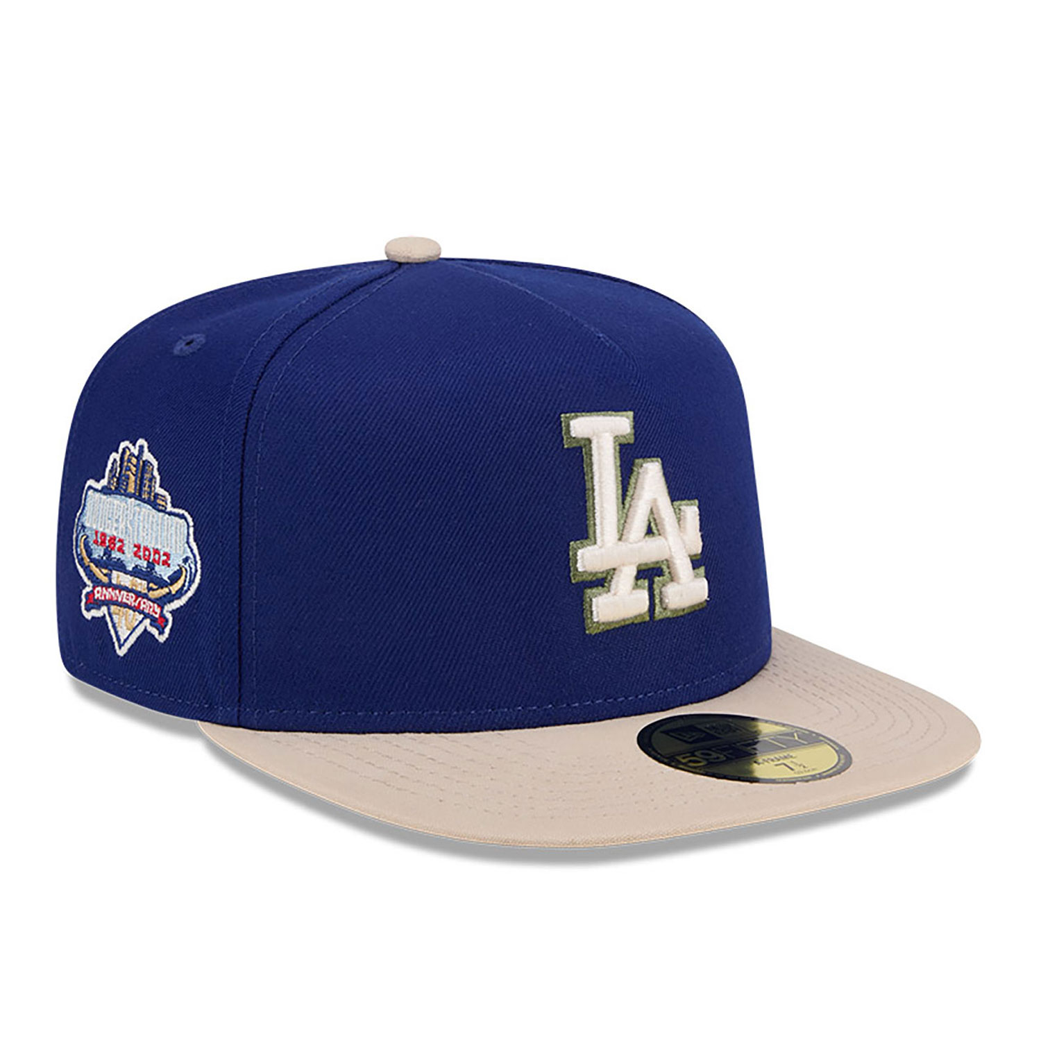 LA Dodgers Canvas Blue 59FIFTY Fitted A-Frame Cap