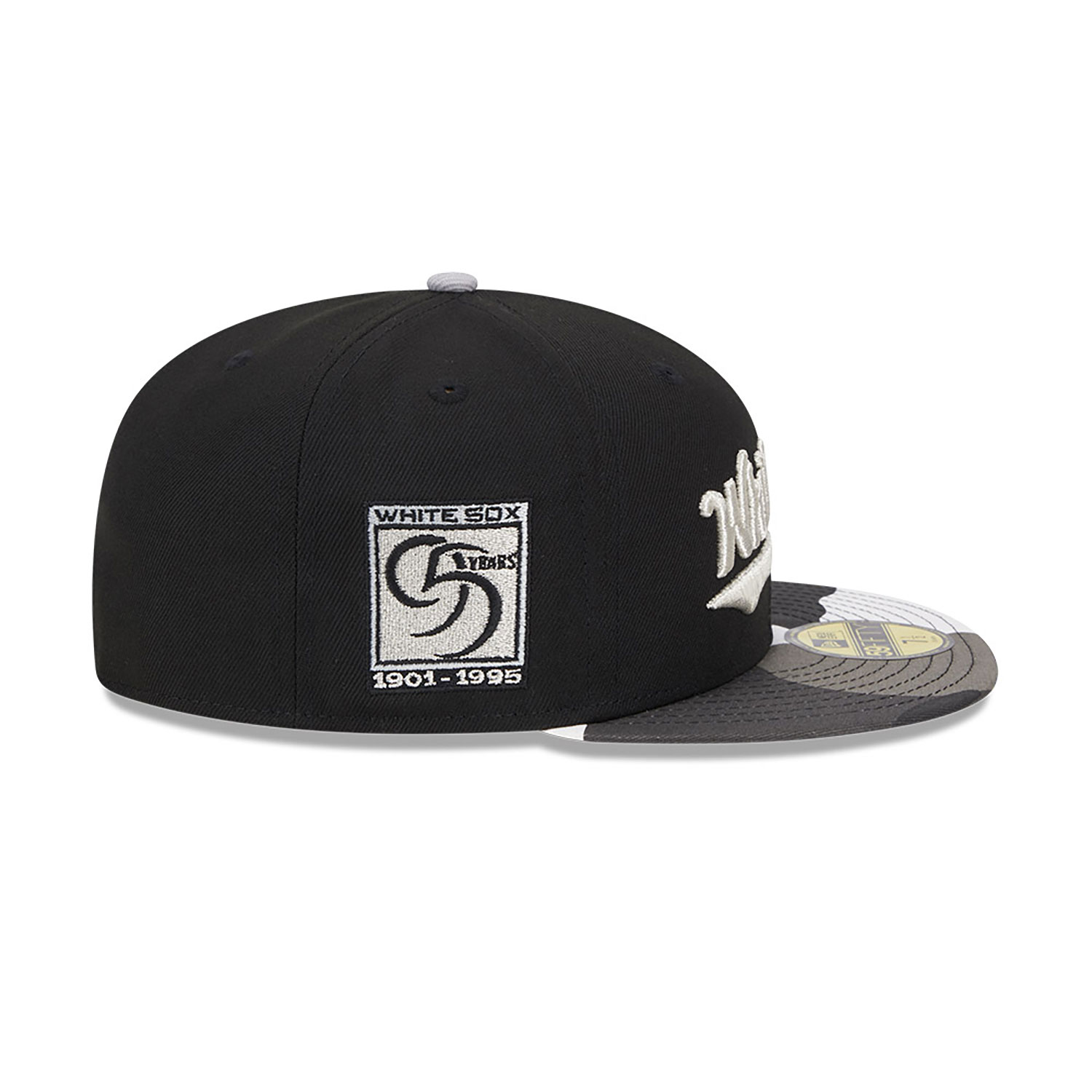 Chicago White Sox Metallic Camo Black 59FIFTY Fitted Cap