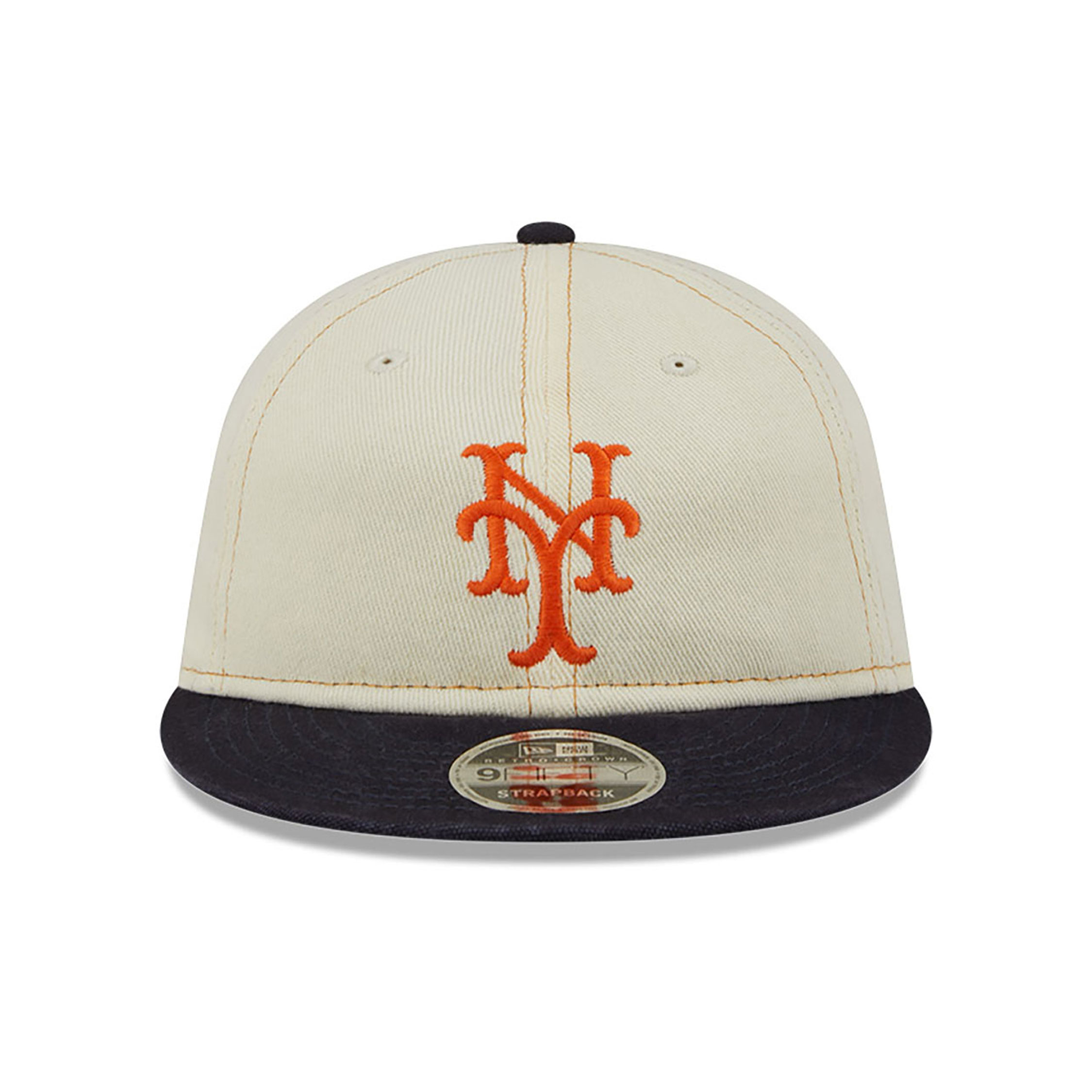 New York Mets Chrome Denim White Retro Crown 9FIFTY Strapback Cap