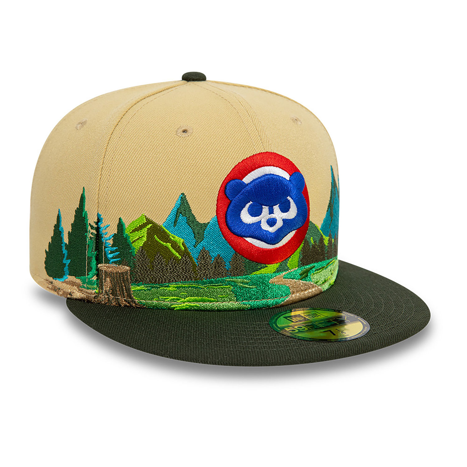 Chicago Cubs Team Landscape Light Beige 59FIFTY Fitted Cap