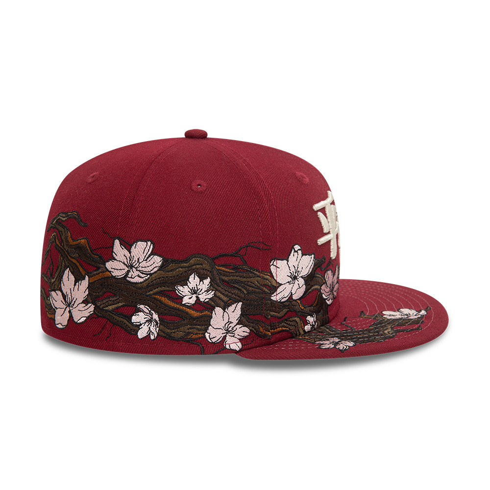 New Era Cherry Blossom Peace Dark Red 59FIFTY Fitted Cap