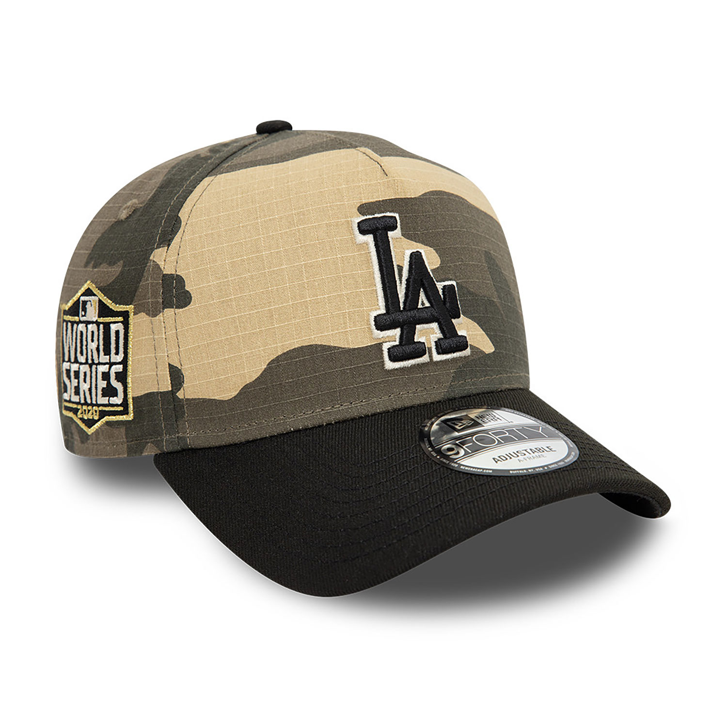 LA Dodgers Camo Crown All Over Print Green 9FORTY Adjustable A-Frame Cap