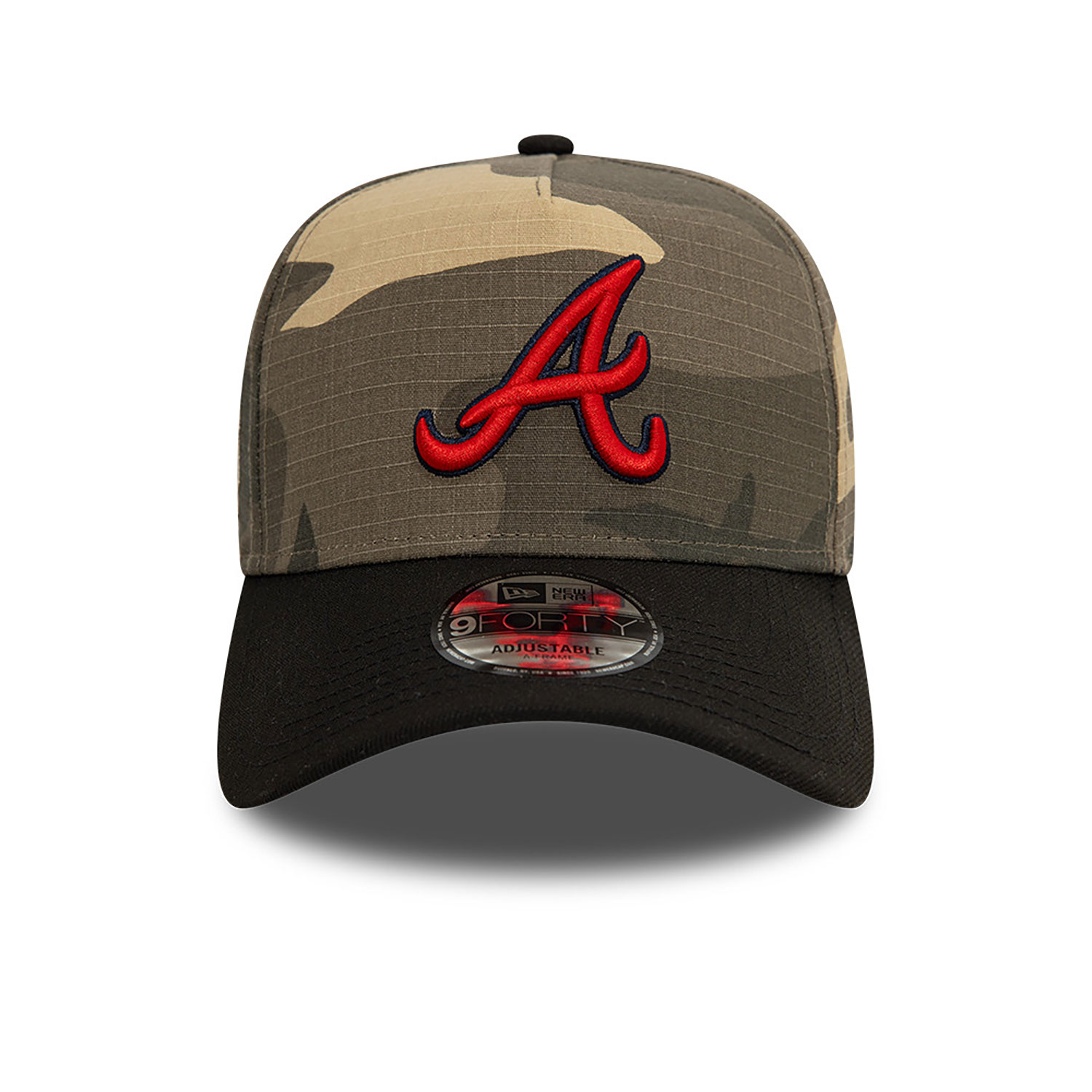 Atlanta Braves Camo Crown All Over Print Green 9FORTY Adjustable A-Frame Cap