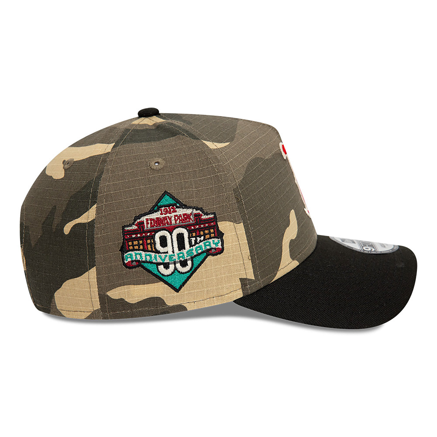 Boston Red Sox Camo Crown All Over Print Green 9FORTY Adjustable A-Frame Cap