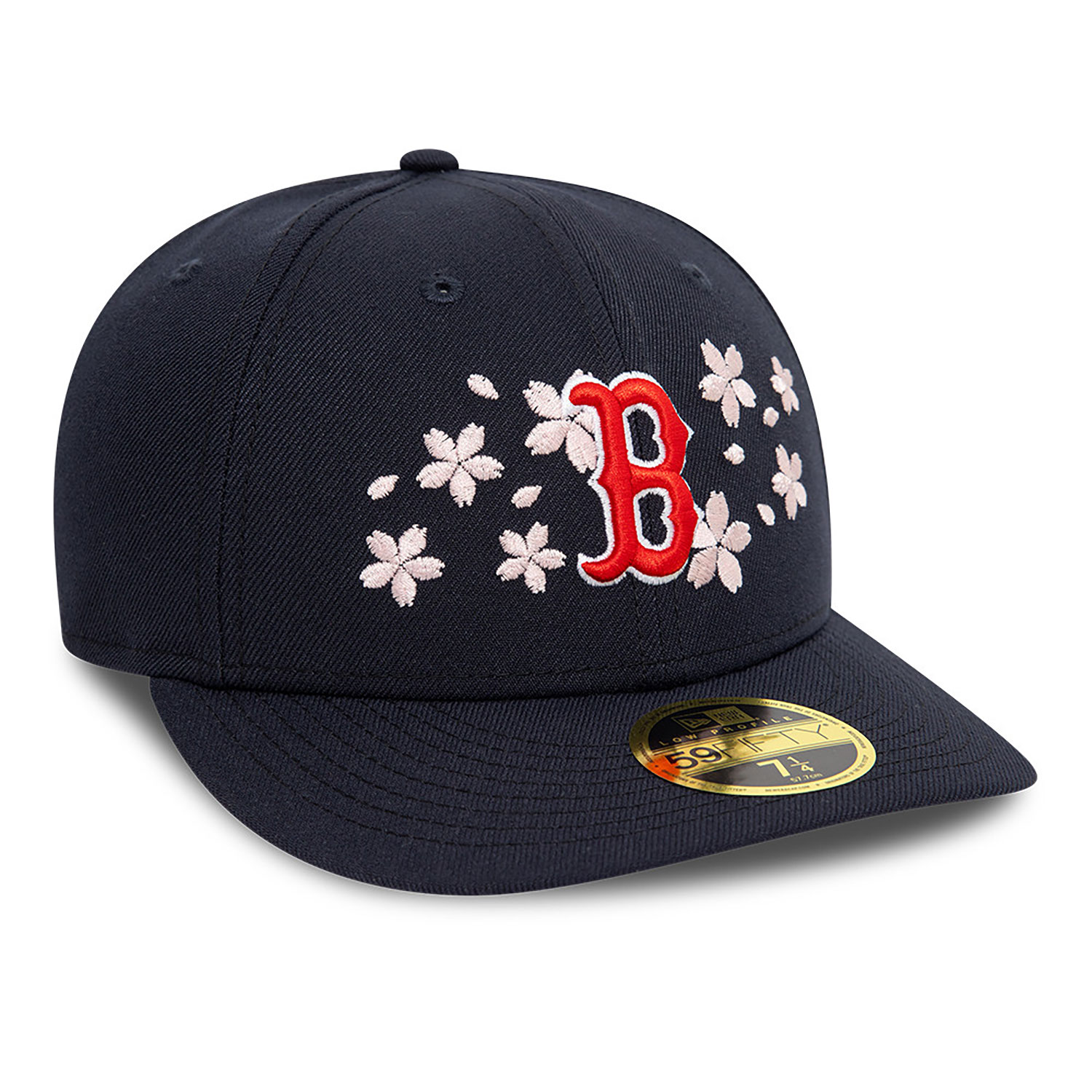 Boston Red Sox Cherry Blossom Navy Low Profile 59FIFTY Fitted Cap