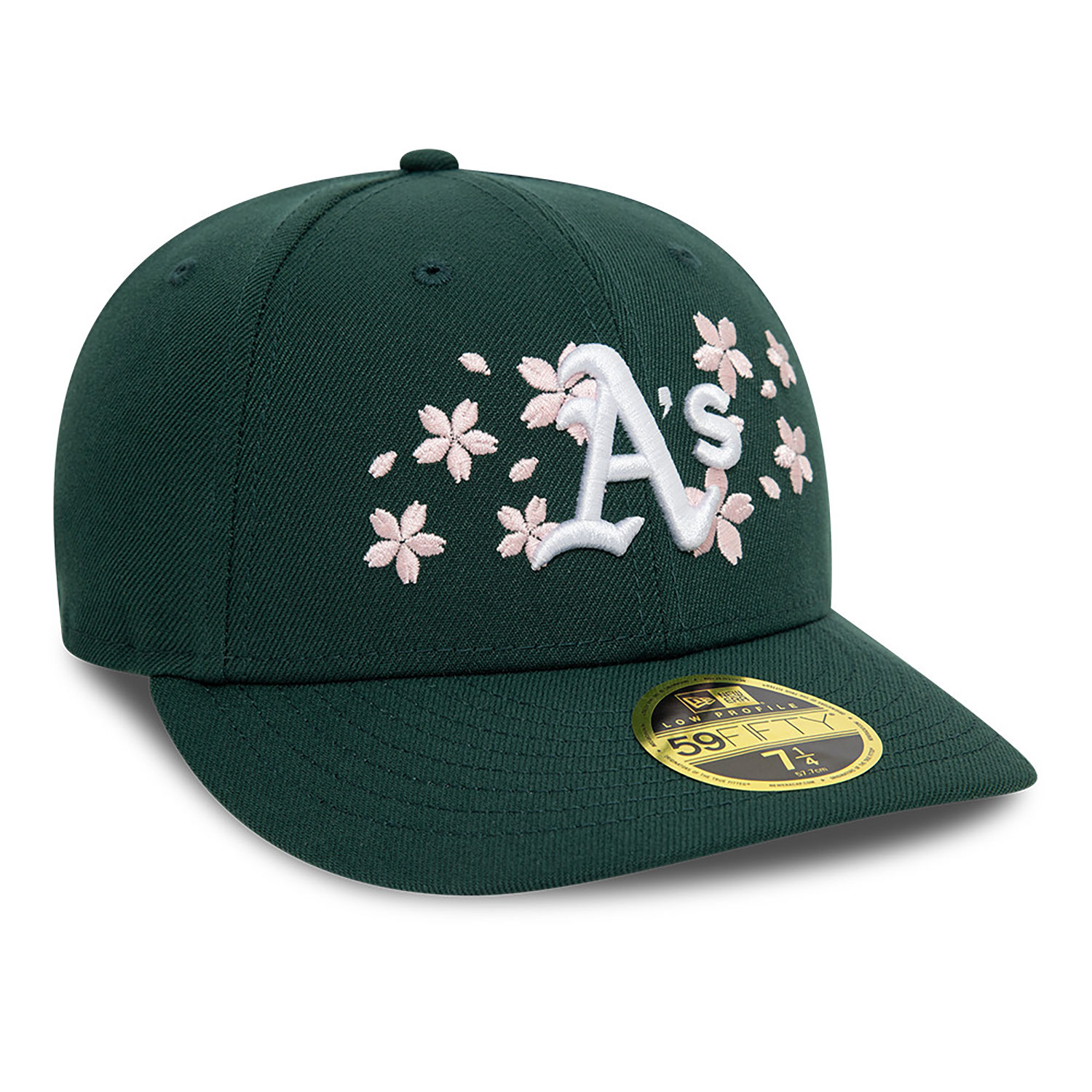 Oakland Athletics Cherry Blossom Dark Green Low Profile 59FIFTY Fitted Cap