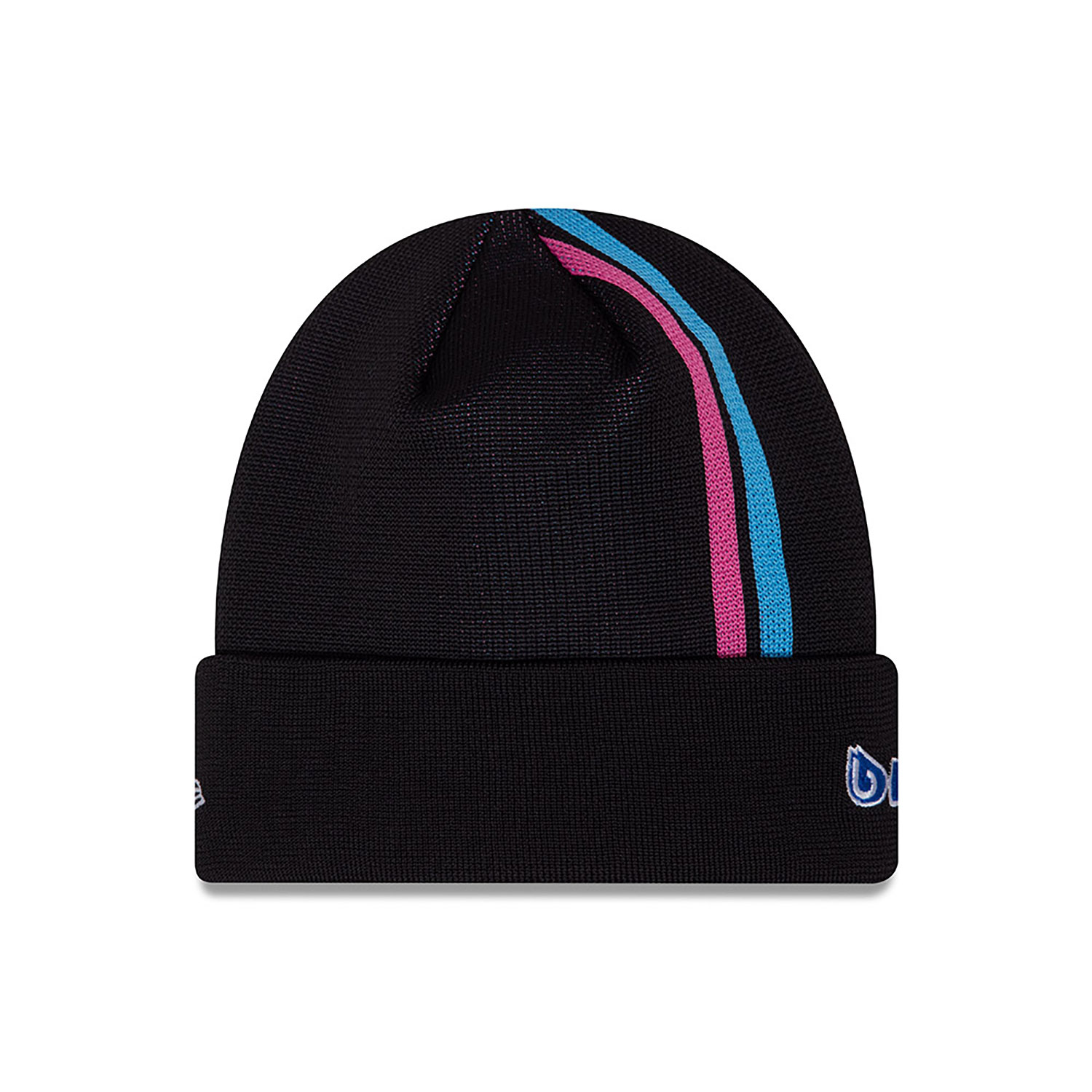 Alpine Racing Black Stripe Cuff Knit Beanie Hat