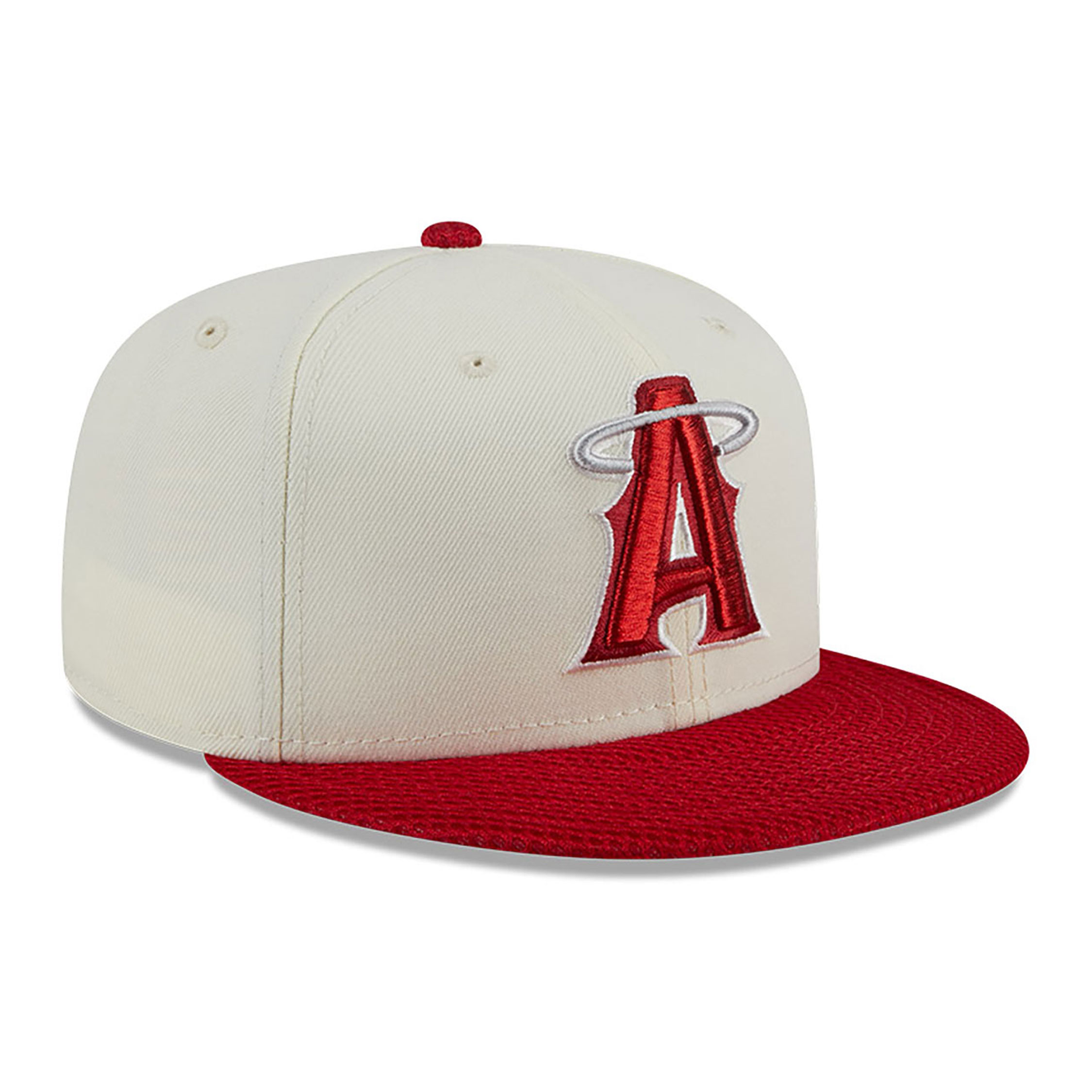 LA Angels City Mesh Chrome White 59FIFTY Fitted Cap