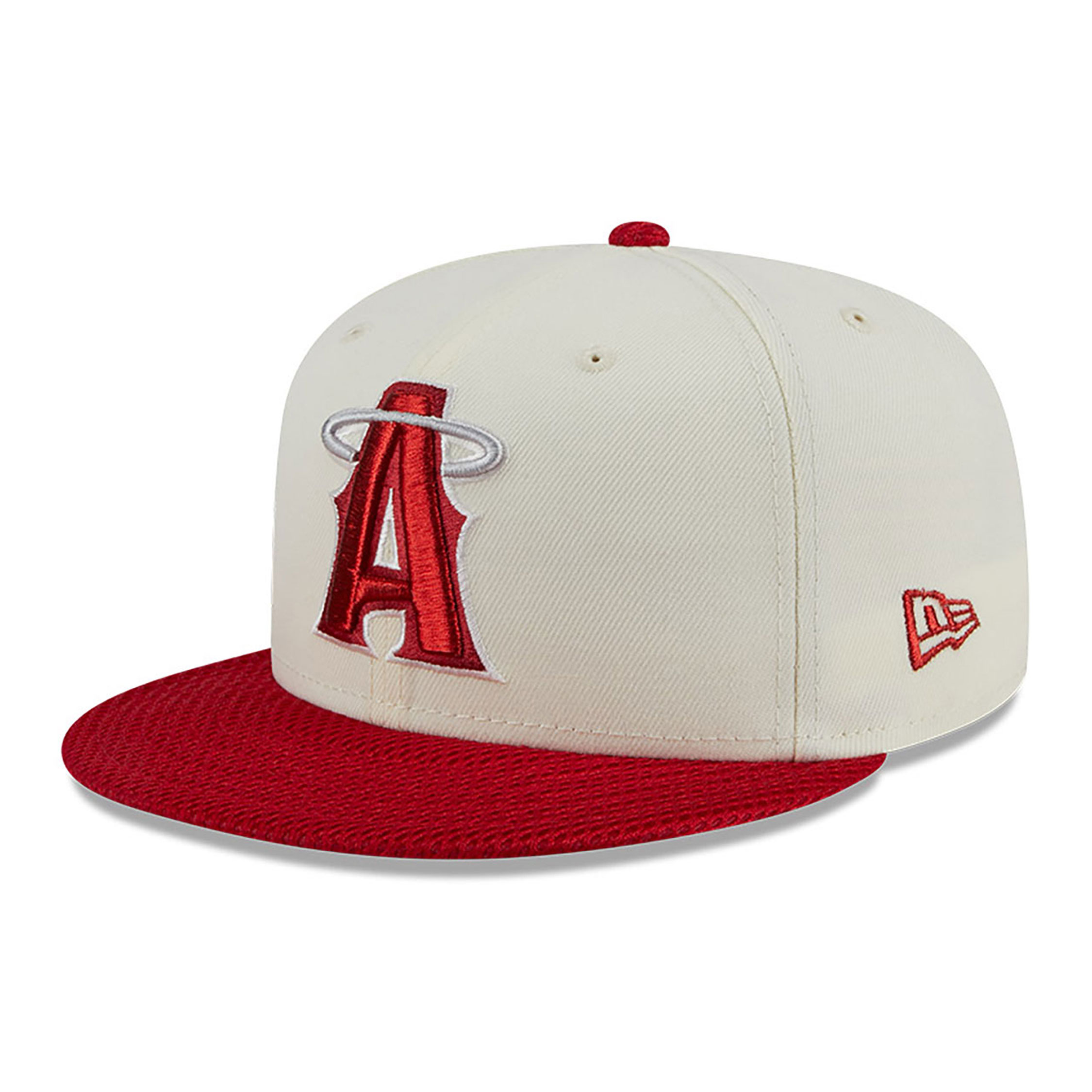 LA Angels City Mesh Chrome White 59FIFTY Fitted Cap