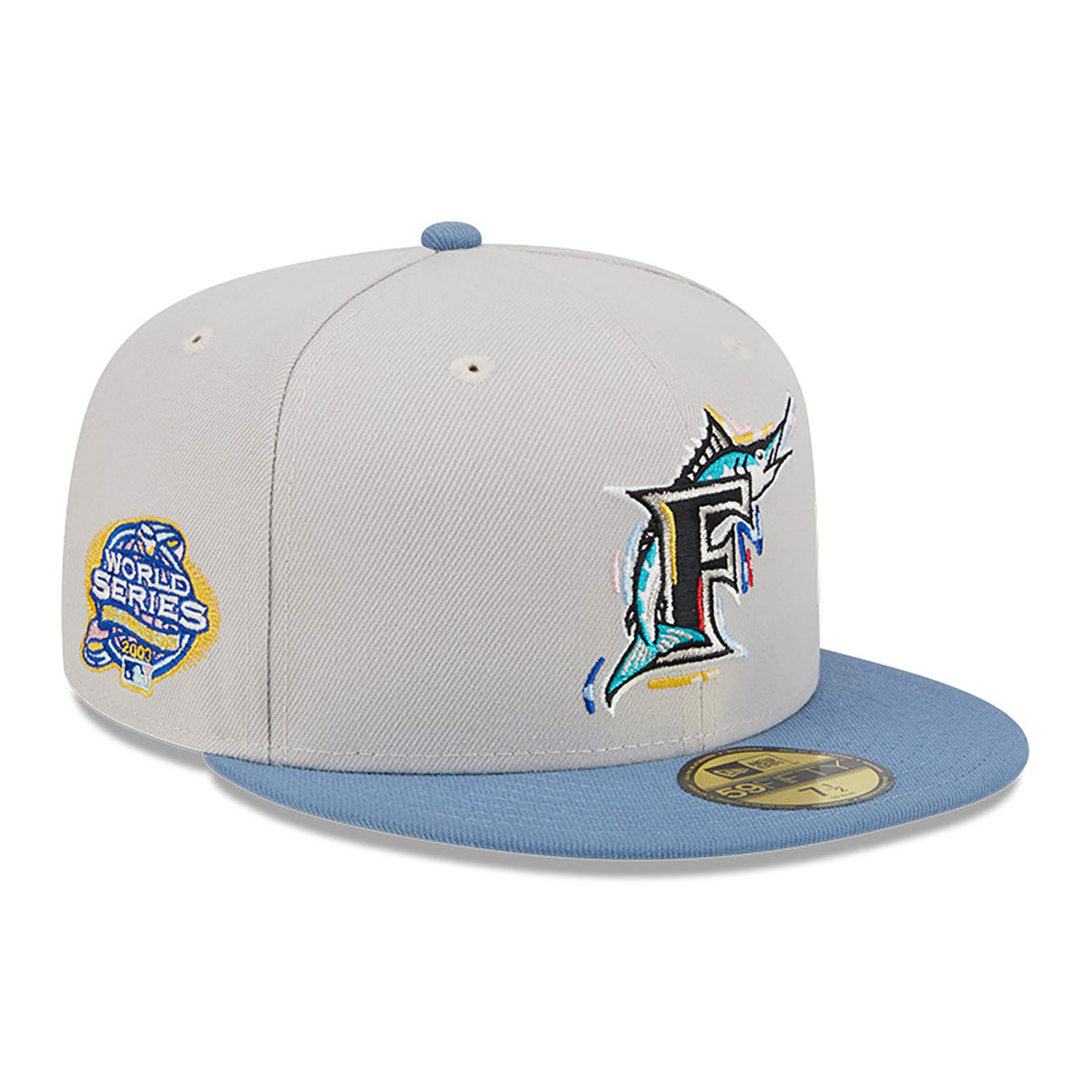 Miami Marlins Colour Brush Light Beige 59FIFTY Fitted Cap