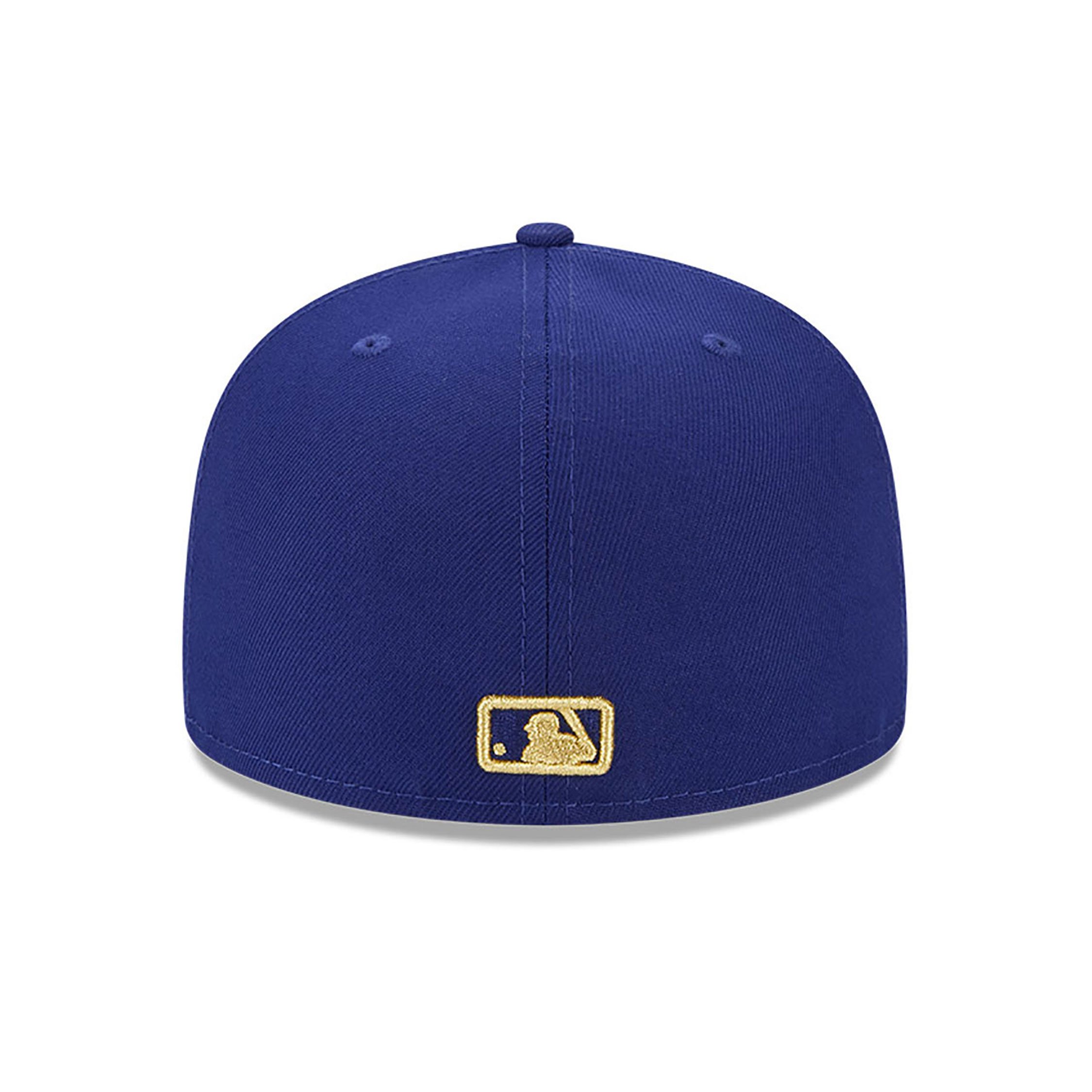 Texas Rangers MLB Gold Dark Blue 59FIFTY Fitted Cap