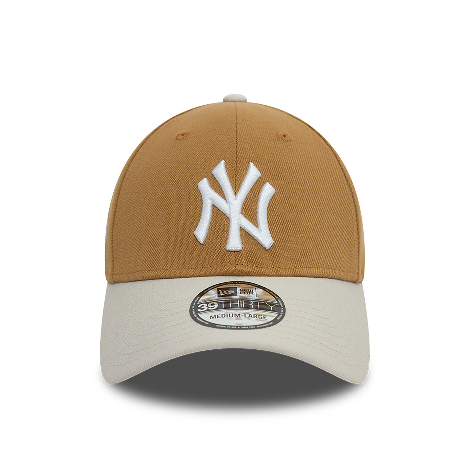 New York Yankees Neutral World Series Beige 39THIRTY Stretch Fit Cap