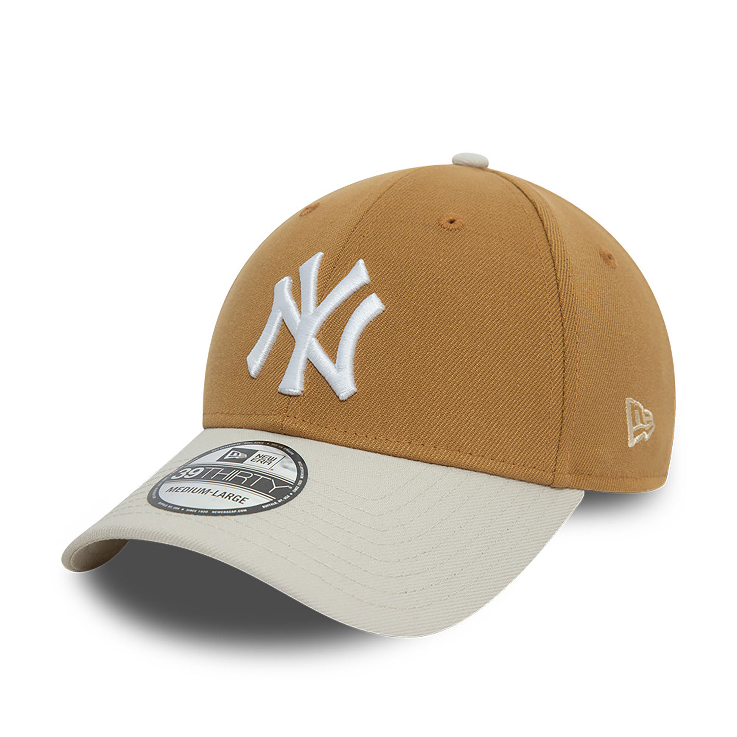 New York Yankees Neutral World Series Beige 39THIRTY Stretch Fit Cap