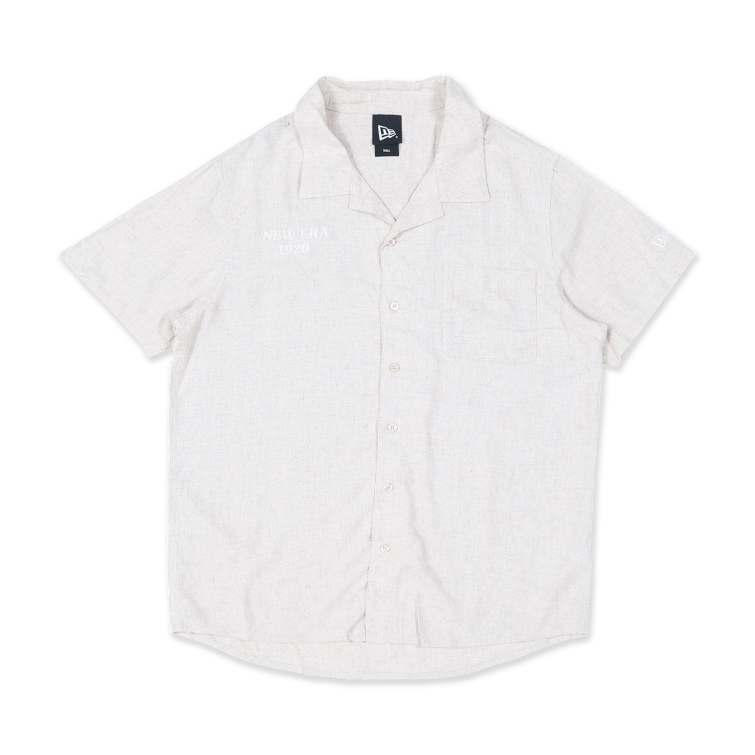 New Era Soft Nature-Linen Stone Short Sleeve Shirt