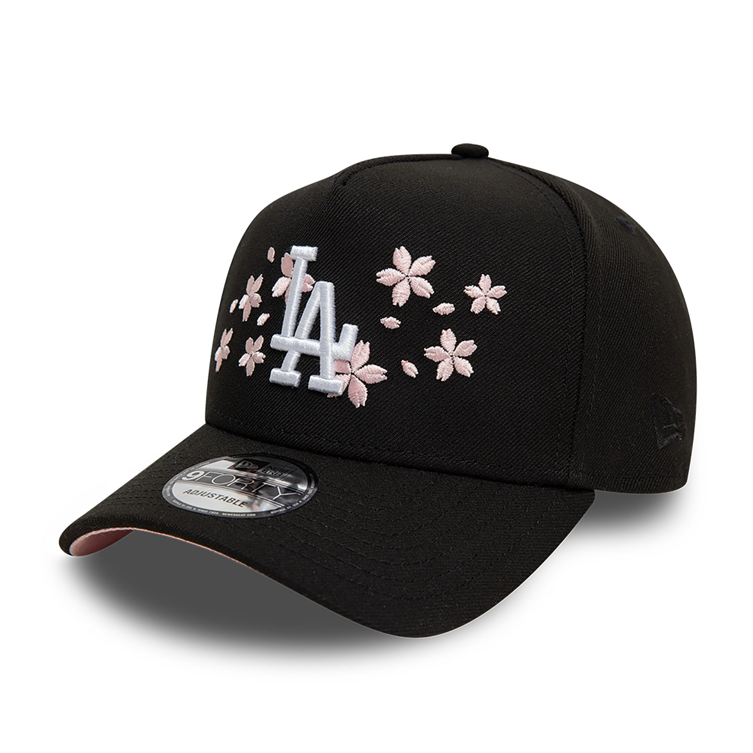 LA Dodgers Cherry Blossom Black 9FORTY A-Frame Adjustable Cap