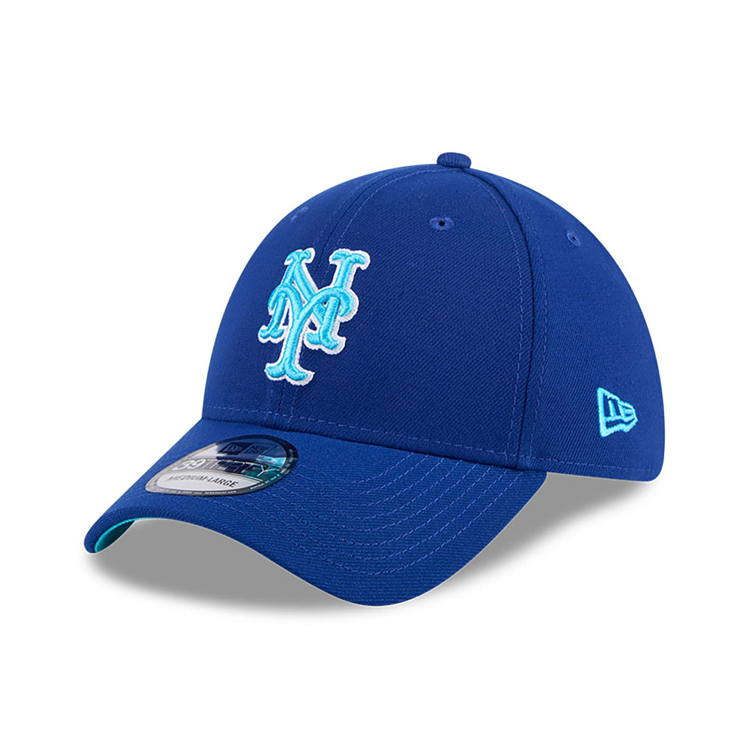 New York Mets MLB Father's Day 2024 Blue 39THIRTY Stretch Fit Cap