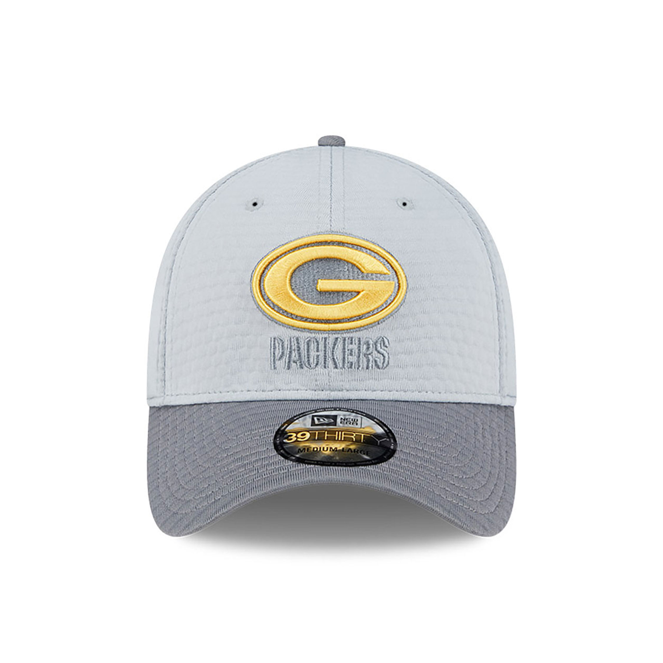 Green Bay Packers NFL Training 2024 Grey 39THIRTY Stretch Fit Cap