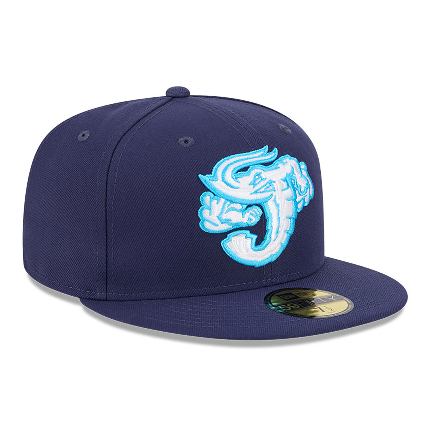 Jacksonville Jumbo Shrimp MiLB Father's Day 2024 Navy 59FIFTY Fitted Cap